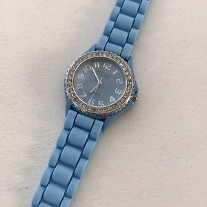 Light Blue Women’s Watch with Rubber Band